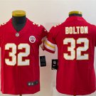 Youth Football Chiefs Uniform #32 Nick Bolton Jerseys Red Team Game Player Limited kids Shirts
