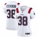 Women's Football Patriots Uniform #38 Rhamondre Stevenson Jerseys White Game Limited ladys Shirts