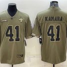 men's & youth Football Saints Uniform #41 Alvin Kamara Jerseys 2022 Olive Salute To Service Shirts