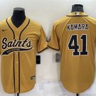 men's & youth Football Saints Uniform #41 Alvin Kamara Jerseys Gold Baseball CoolBase Shirts