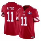 men's & kids Football SF 49ers Uniform #11 Brandon Aiyuk Jerseys Red 2024 Super Bowl LVIII Shirt