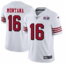 men's & kids Football SF 49ers Uniform #16 Joe Montana Jerseys White 2024 Super Bowl LVIII Shirt