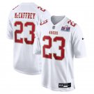 mens & youth Football 49ers Uniform #23 Christian McCaffrey Jersey White 2024 Super Bowl LVIII Shirt