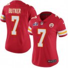 women's Football KC Chiefs Uniform #7 Harrison Butker Jerseys Red 2024 Super Bowl LVIII lady Shirt