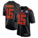 men's & kids Football Chiefs Uniform #15 Patrick Mahomes Jerseys Black 2024 Super Bowl LVIII Shirt