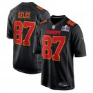 men's & kids Football KC Chiefs Uniform #87 Travis Kelce Jerseys Black 2024 Super Bowl LVIII Shirt