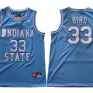men's & youth Indiana State Sycamores 33 Larry Bird Jersey Light Blue College Basketball Player Game