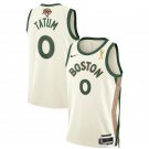 men's & youth Boston Celtics 0 Jayson Tatum Jersey White 2024 Finals Game Champions City Edition