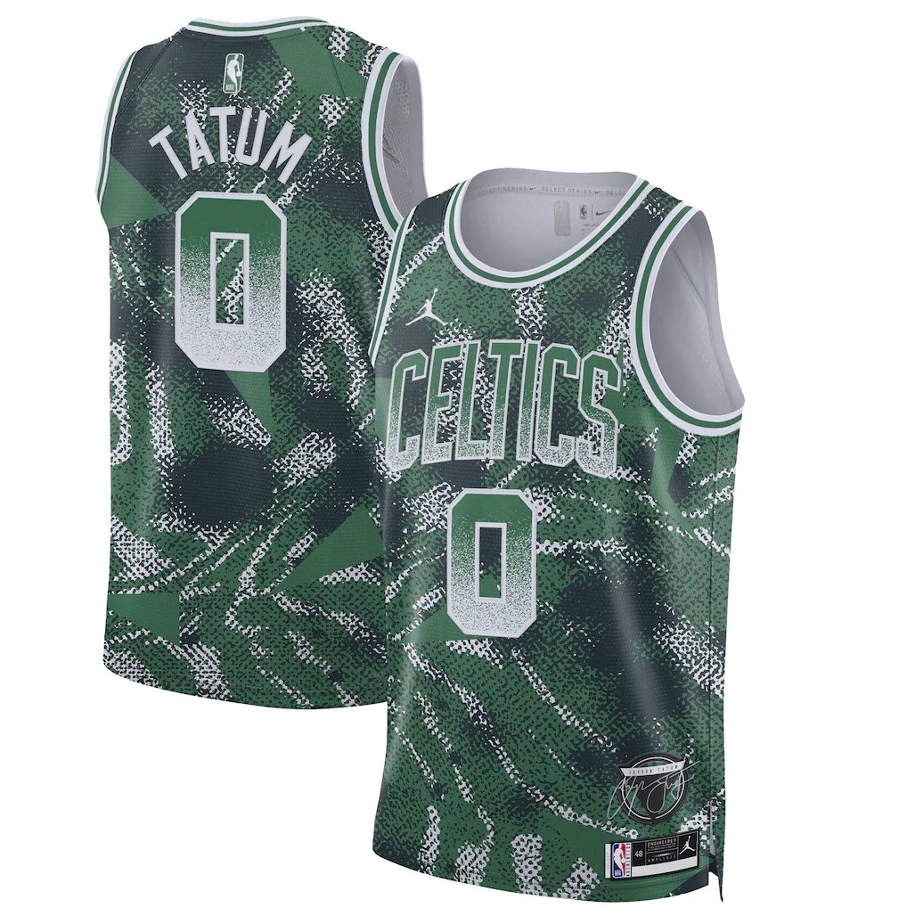 men's & youth Boston Celtics 0 Jayson Tatum Jersey Green 2025 Select Series Swingman Basketball