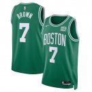 men's & youth Boston Celtics 7 Jaylen Brown Jersey Green Icon Edition Swingman Basketball