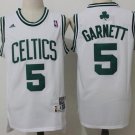 men's & youth Boston Celtics 5 Kevin Garnett Jersey White Retro M&N Classics Throwback Basketball