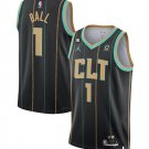 men's & youth Charlotte Hornets 1 LaMelo Ball Jersey 2022-23 Black City Edition Swingman Basketball