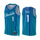 men's & youth Charlotte Hornets 1 LaMelo Ball Jersey 2021-22 Teal City Edition Swingman Basketball