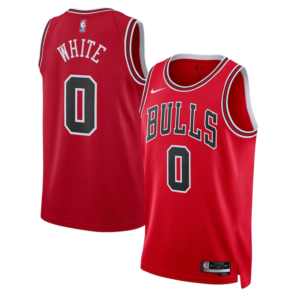 men's & youth Chicago Bulls 0 Coby White Jersey Red Icon Edition Swingman Basketball Game