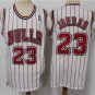 men's & youth Chicago Bulls 23 Michael Jordan Jersey White Pinstripe M&N Classics Basketball