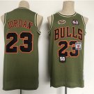 men's & youth Chicago Bulls 23 Michael Jordan Jersey Ghost Green M&N Classics Throwback Basketball