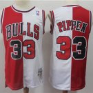 men's & youth Chicago Bulls 33 Scottie Pippen Jersey Red White Two Tone M&N Classics Basketball