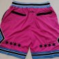 men's " Chicago " Bulls Just Don Pink Zipper Pocket Classics Swingman Basketball Shorts