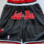 men's Chicago Bulls " Just Don " Black Zipper Pocket Classics Swingman Basketball Shorts