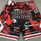 men's Chicago " Bulls " Year Of the Rabbit Red Zipper Pocket Classics Swingman Basketball Shorts