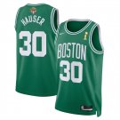 men's & youth Boston Celtics 30 Sam Hauser Jersey Green 2024 Finals Champions Icon Basketball