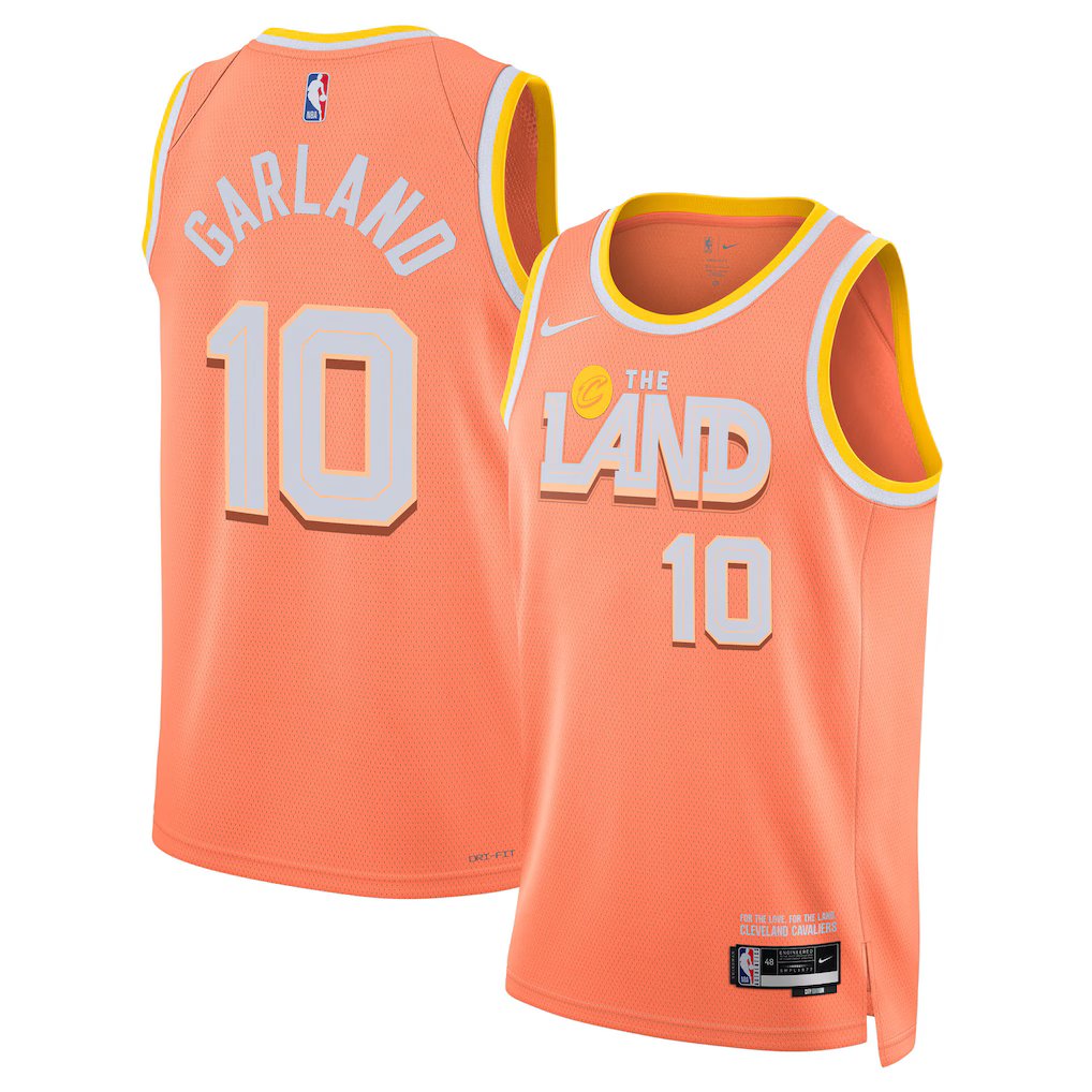 men's & youth Cleveland Cavaliers 10 Darius Garland Jersey 2025/26 Orange City Swingman Basketball