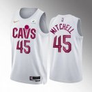 men's & youth Cleveland Cavaliers 45 Donovan Mitchell Jersey White 2022-23 Association Basketball