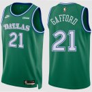 men's & youth Dallas Mavericks 21 Daniel Gafford Jersey Green Classic Edition Swingman Basketball