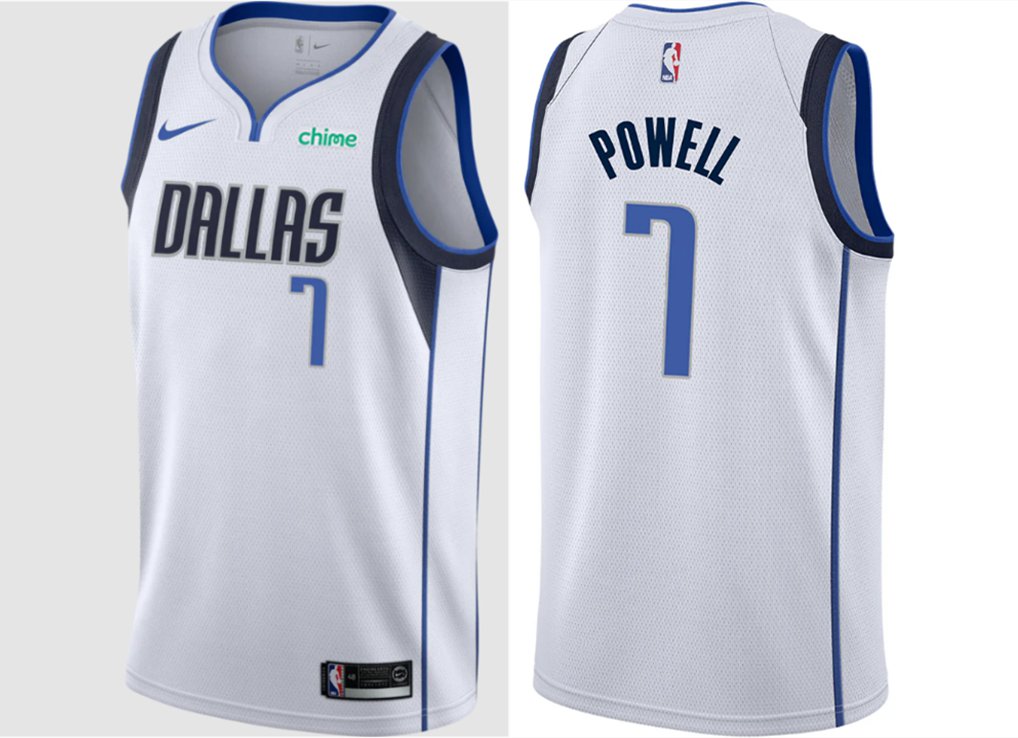 men's & youth Dallas Mavericks 7 Dwight Powell Jersey White Association Edition Swingman Basketball