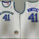 men's & youth Dallas Mavericks 41 Dirk Nowitzki Jersey White M&N Classics Throwback Basketball