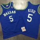 men's & youth Dallas Mavericks 5 Jason Kidd Jersey Blue M&N Classics Throwback Basketball