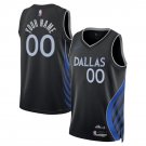 men's & youth Dallas Mavericks 00 Custom name number Jersey 2025/26 Black City Edition Basketball