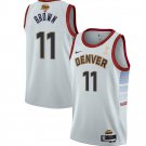 men's & youth Denver Nuggets 11 Bruce Brown Jersey White 2023 Finals Champions Icon Edition