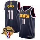 men's & youth Denver Nuggets 11 Bruce Brown Jersey Navy 2023 Finals Icon Edition Basketball Game