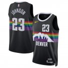 men's & youth Denver Nuggets 23 Cameron Johnson Jersey Black City Edition Swingman Basketball