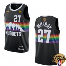 men's & youth Denver Nuggets 27 Jamal Murray Jersey Black 2023 Finals City Edition Basketball Game