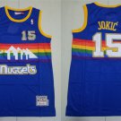 men's & youth Denver Nuggets 15 Nikola Jokić Jersey Royal Reload M&N Classics Throwback Basketball