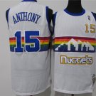 men's & youth Denver Nuggets 15 Nikola Jokić Jersey White M&N Classics Throwback Basketball