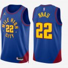 men's & youth Denver Nuggets 22 Zeke Nnaji Jersey Blue Statement Edition Swingman Basketball
