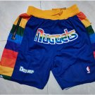 men's Denver " Nuggets " Just Don Blue Zipper Pocket Classics Swingman Basketball Shorts