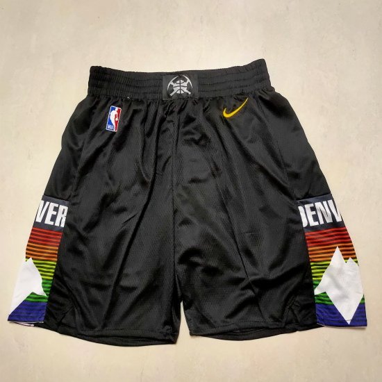 men's Denver Nuggets Black City Edition Classics Swingman Basketball Shorts