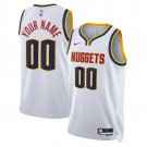 men's & youth Denver Nuggets 00 Custom name number Jersey White Association Edition Basketball