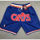 men's Cleveland Cavaliers Just Don " Cavs " Blue Zipper Pocket Classics Swingman Basketball Shorts