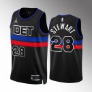 men's & youth Detroit Pistons 28 Isaiah Stewart Jersey 2022-23 Black Statement Swingman Basketball