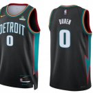 men's & youth Detroit Pistons 0 Jalen Duren Jersey 2025-26 Black City Edition Swingman Basketball