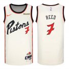 men's & youth Detroit Pistons 7 Paul Reed Jersey Cream 2024-25 City Edition Swingman Basketball