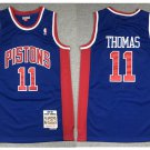 men's & youth Detroit Pistons 11 Isiah Thomas Jersey Blue M&N Classics Throwback Basketball