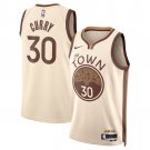 men's & youth Golden State Warriors 30 Stephen Curry Jersey 2025-26 Tan City Swingman Basketball