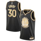 men's & youth Golden State Warriors 30 Stephen Curry Jersey Black Gold 2024 Select Series Basketball