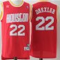 men's & youth Houston Rockets 22 Clyde Drexler Jersey Red Retro Classics Throwback Basketball